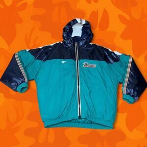 Vintage 90s Miami Dolphins Starter Puffer Jacket Size L